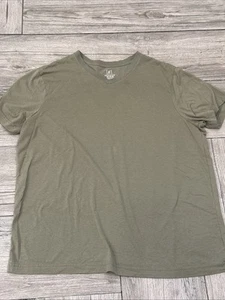George khakis Green V Neck Short Sleeve T-Shirt Tee Size 2XL (50-52) XXL - Picture 1 of 4