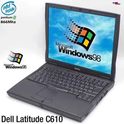 DELL LATITUDE C610 NOTEBOOK LAPTOP WINDOWS WIN 98 PARALLEL INTEL PENTIUM III 866 - Bild 1 von 4