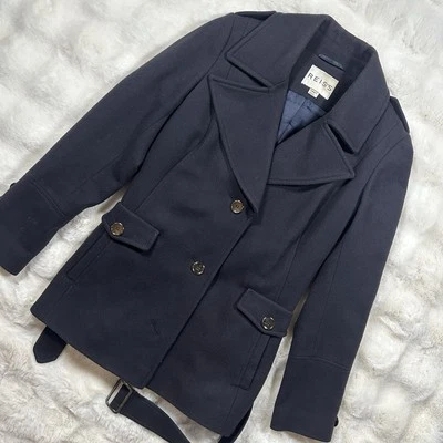 Reiss Coat Women's Size Medium Belted Wool Blend Skylar Heavyweight Jacket - Image 1 of 4