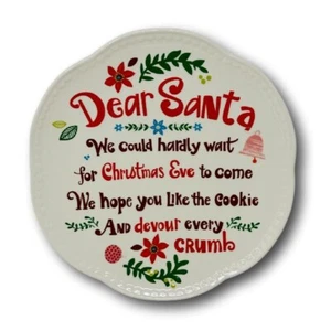 Plato de Navidad de leche y galletas Hallmark Dear Santa - Imagen 1 de 2