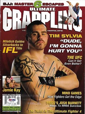 Tim Sylvia Signed UFC September 2006 Ultimate Grappling Magazine PSA/DNA COA 59 - Image 1 of 4