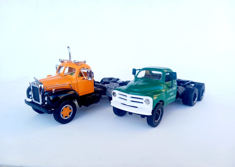1/50 o scale 3d printed 1954 Studebaker trailer truck handmade custom kitbash - Image 1 of 4