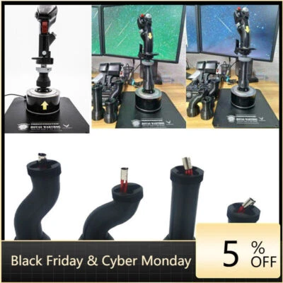 Black For Thrustmaster Hotas Warthog F/A-18C Cougar 360° Rotation Extension Bar - Image 1 of 4