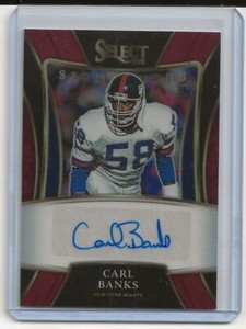 2021 Select Red Auto Carl Banks # 62/75