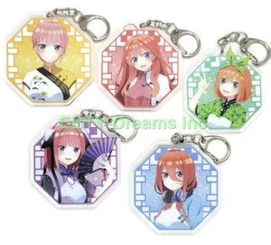 Set 5 Quintessential Quintuplets Portachiavi Acrilico Miku Itsuki Nino Yotsuba v3 - Foto 1 di 2