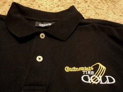 NUEVA Camisa Polo de Golf Para Hombre ~ Continental Tire Gold Standard ~ Bordada XL NUEVA SIN ETIQUETAS Foto 1 de 4