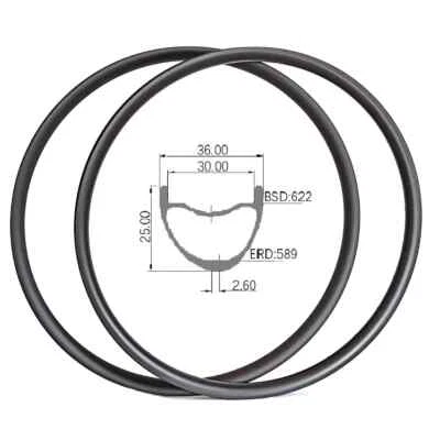 Llanta de bicicleta 29er carbono MTB XC AM DH rueda asimétrica asimétrica 28 32 agujeros Foto 1 de 4