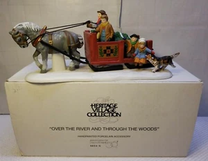 VINTAGE DEPARTMENT 56 "OVER THE RIVER AND THROUGH THE WOODS" PORCELAIN ACCESSORY - Picture 1 of 12