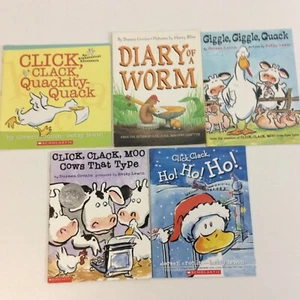 Doreen Cronin Diary of Worm Moo Preschool Kindergarten 5 Picture Book Lot - Imagen 1 de 4