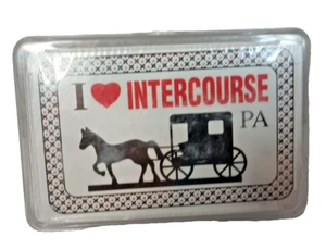 Tarjetas de juego I Love Intercourse PA Pennsylvania violonchelo baraja sellada sello comodines - Imagen 1 de 8