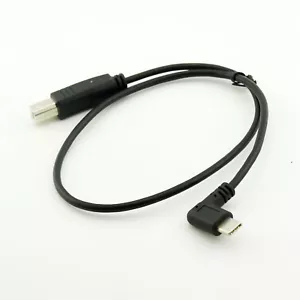 50cm Right Angle USB 3.1 C Male to 2.0 B Male Sync Charge Printer Adapter Cable - Picture 1 of 5