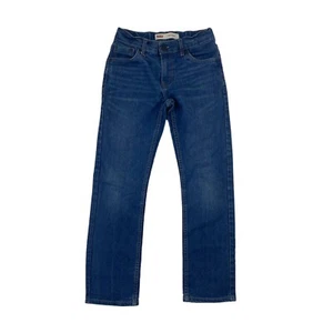 Levis Boys 511 Slim Fit Denim Blue Jeans Sz 12 Reg Adjustable Waist Cotton Blend - Picture 1 of 11