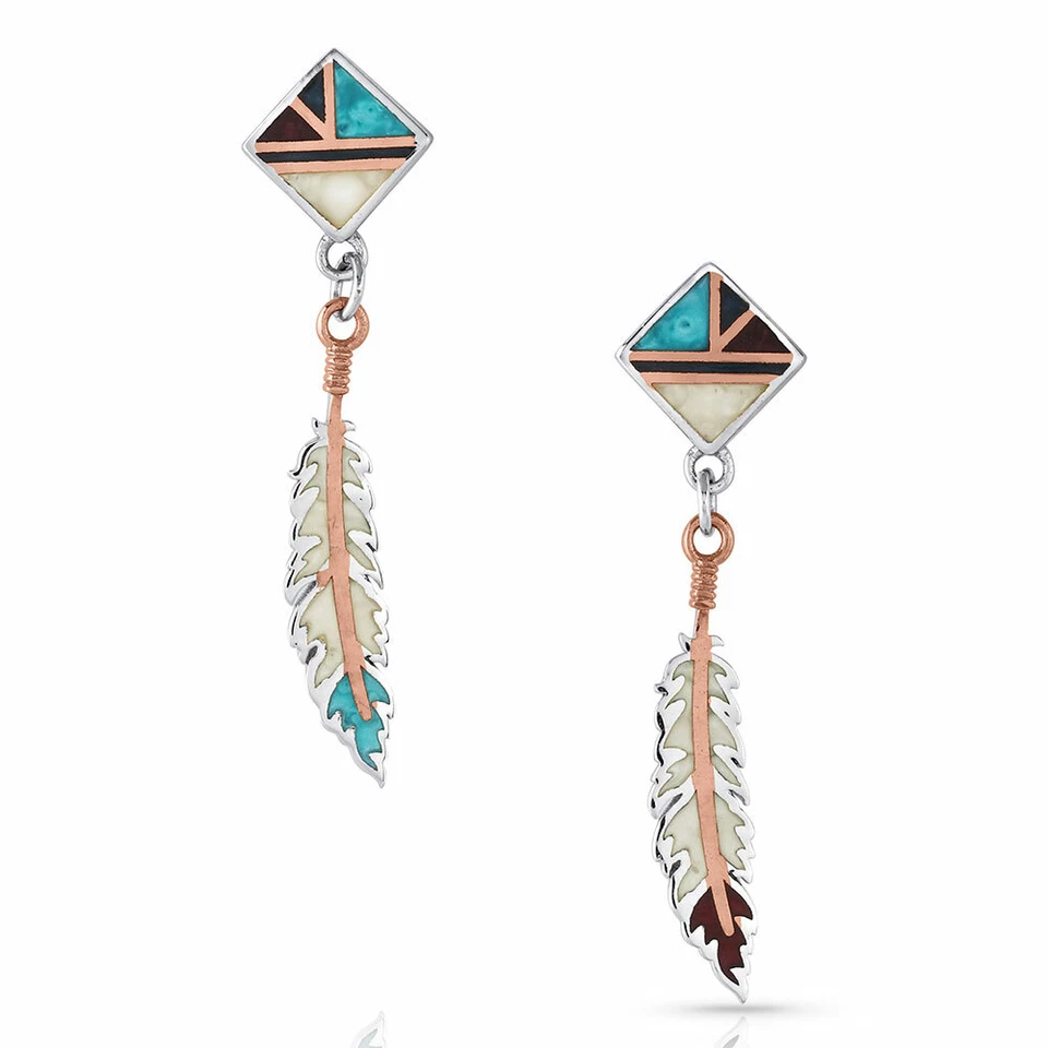 Montana Silversmiths Women's American Legends Feather Earrings ER4823