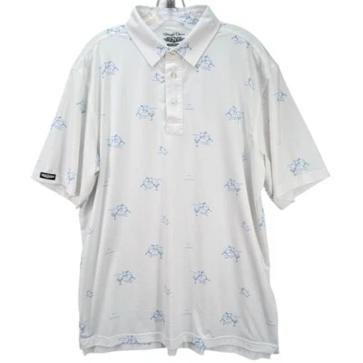 Camisa Polo Recta Rendimiento Para Hombre L Pez Espada Golf Logo Elastizada Preppy Foto 1 de 4