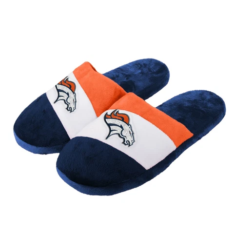 Denver Broncos Youth Colorblock SLIDE SLIPPERS New - FREE SHIPPING Cover