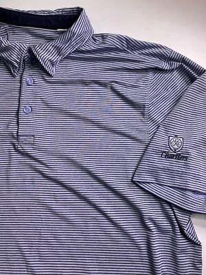 Polo de golf Cutter Buck L a rayas horizontales blanco carbón Chartiers Club para hombre Foto 1 de 4