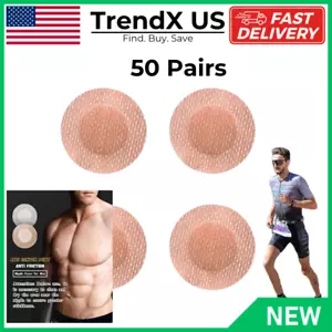 Funda para pezones para hombres desechable anti rozaduras correr hombres pegatinas para pezones 50 pares - Imagen 1 de 8