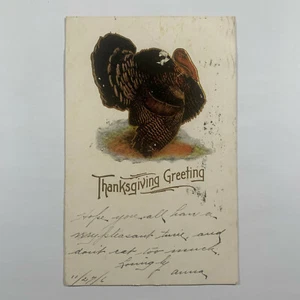 Postcard Thanksgiving Turkey 1906 Posted Undivided Back Boston MA - Picture 1 of 2