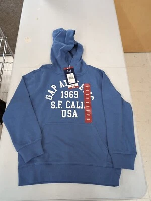 Sudadera con Capucha Nuevo con Etiquetas Gap Unisex Niño Talla M (8) Azul 1969 Logo San Francisco SW1 Foto 1 de 4