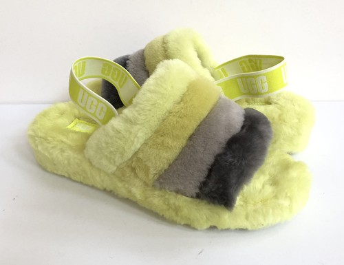 UGG FLUFF YEAH SLIDE ZOLFO SANDALO MULTI SLIP ON US 9 EU 40 UK 7