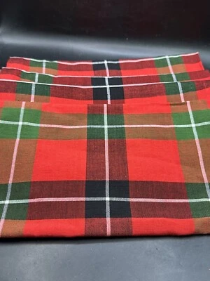 Crate and Barrel Cheers Plaid Napkins - Red, Green, & Black Plaid - Image 1 of 4