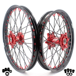 Llantas KKE 21/19 MX para Suzuki RM125 1996-2007 RM250 1996-2008 CNC bujes rojos - Imagen 1 de 12