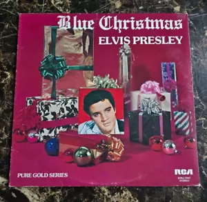 Elvis Presley Blue Christmas original 1976 canadian reissue LP Pure Gold Series - Picture 1 of 2