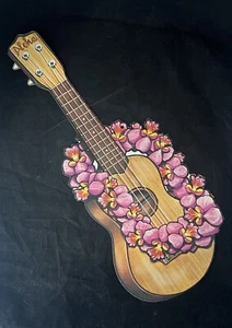 Beistle Co. Hawaiian Lei Guitar Die Cut Decor Luau Vintage 1979 21” - Picture 1 of 6