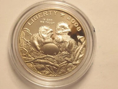 2008 US Bald Eagle Proof Clad Half Dollar, coin only w/ capsule - Image 1 of 2