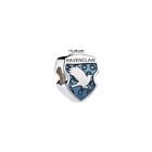 Harry Potter - Sterling Silver Ravenclaw House Shield Spacer Bead NUOVO