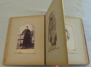 Antique Photo Album with 22 Cabinet Card Portraits - Late 19th Century - Picture 1 of 18