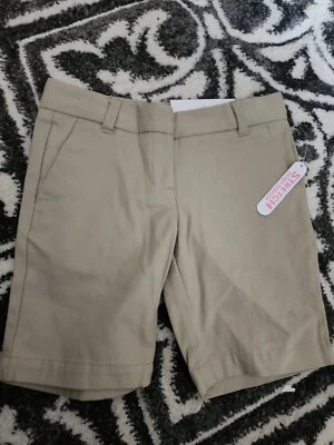 Nuevo~ Pantalones Cortos Escolares Uniforme Caqui Bronceado IZOD Niñas Talla 4  Foto 1 de 4