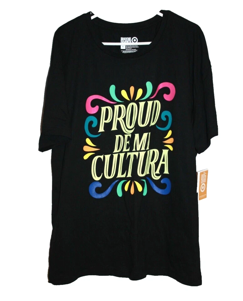 Camiseta Unisex Adulto Negra Talla Pequeña S Latino Heritage Proud De Mi Cultura NUEVA Foto 1 de 1