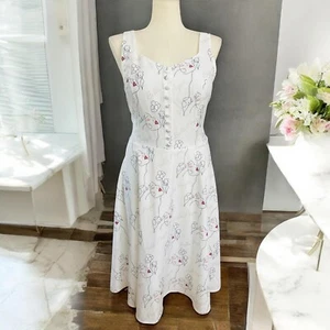 BELLE POQUE 1950s Retro Vintage White Print A-Line Dress Size 2XL (18-20) New - Picture 1 of 5