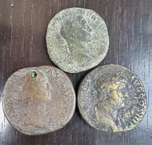ROME - LOT DE 3 SESTERCES À IDENTIFIER 4) - Picture 1 of 2