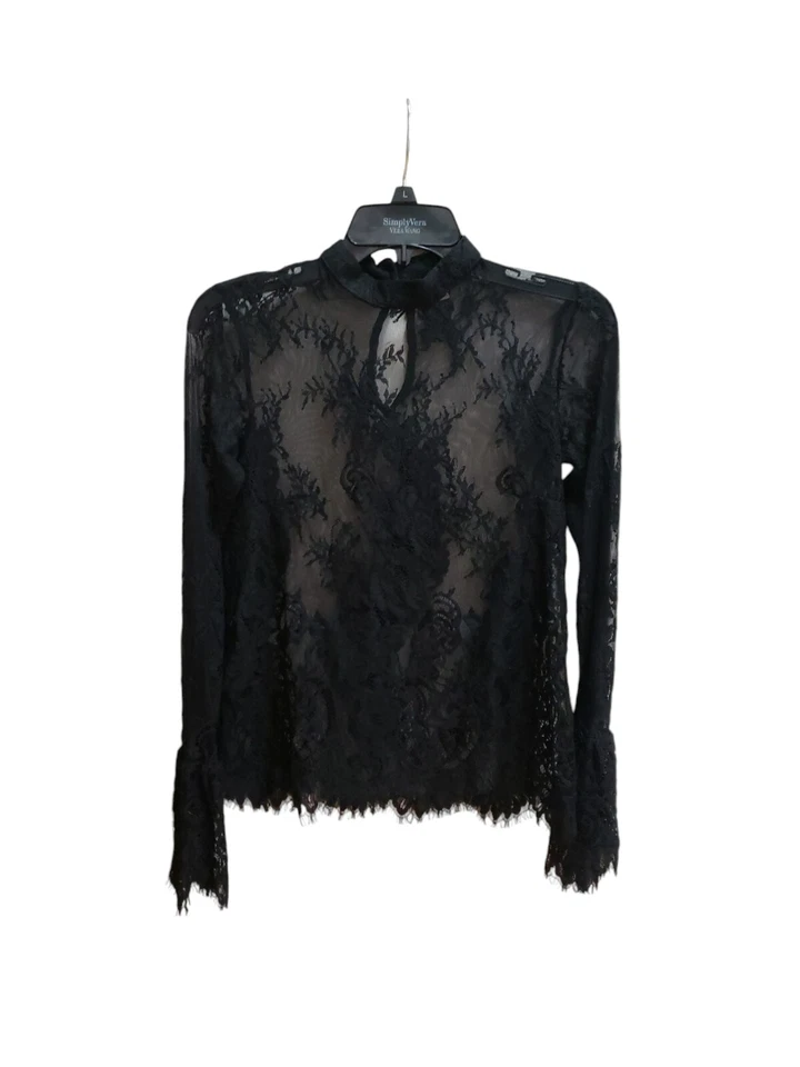 Jolt Blouse Womens Size S Black Lace Long Sleeve Witchy Gothic Whimsical High... - Image 1 of 4