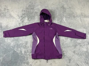 The North Face Hyvent Girls Jacket Large Purple Full Zip Parka Coat - Picture 1 of 14