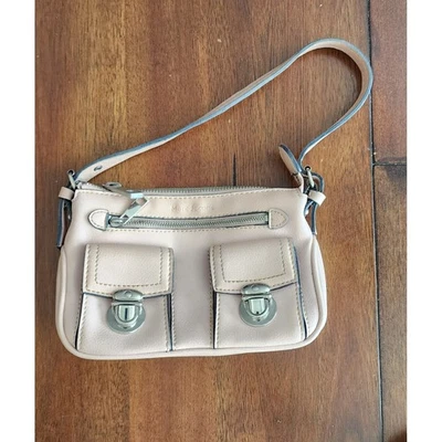 Vtg Y2K Marc Jacobs Pink Leather Double Pocket Turn Lock Shoulder Handbag Bag - Image 1 of 4