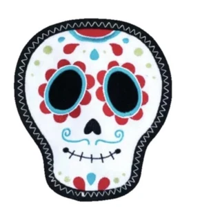 ZippyPaws Z-Stitch Halloween Dog Toy Sugar Skull Day of the Dead Durable Squeaky - Picture 1 of 9