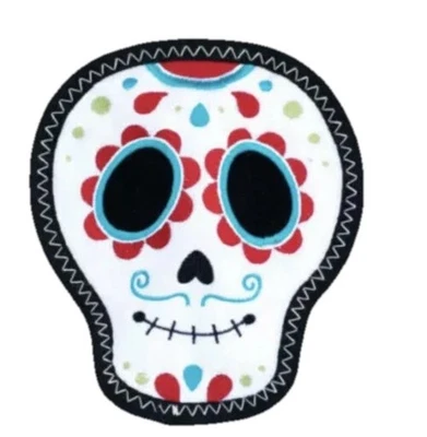ZippyPaws Z-Stitch Halloween Dog Toy Sugar Skull Day of the Dead Durable Squeaky - Image 1 of 4
