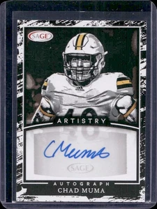 Chad Muma 2022 Sage Artistry White Border Auto Autograph Rookie Rc - Picture 1 of 2