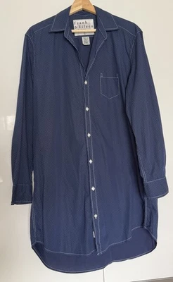 Vestido Camisa Frank & Eileen Mary Mujer Azul Marino Algodón Lunares Talla Grande Foto 1 de 4