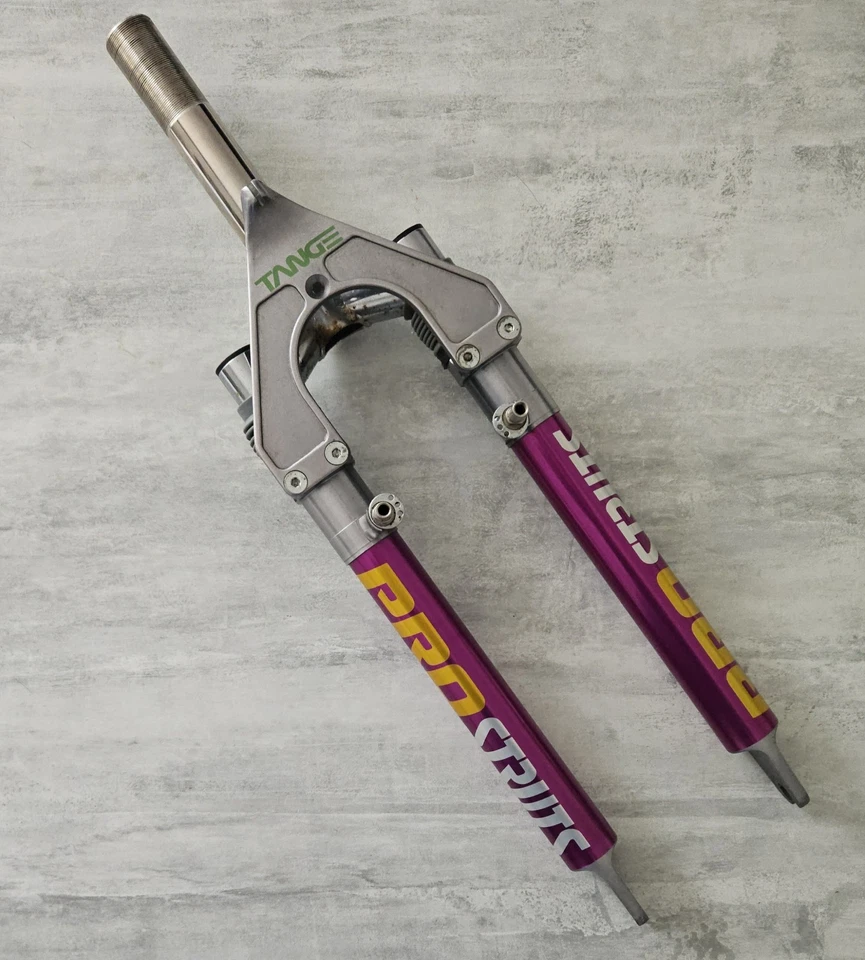 Forcella ammortizzata BARRA FASTRAX VINTAGE MTB 90s 1 1/8 filettatura centralina CNC KULT YETI - Immagine 1 di 2