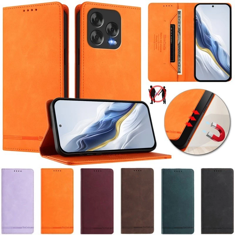 For ZTE Blade A52 A75 A55 A73 V70 Vita   Magnetic Leather wallet flip back case - Image 1 of 4