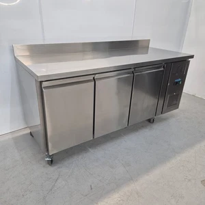 Triple Bench Freezer 417L Stainless 3 Door Frozen Prep Polar DL917 - Picture 1 of 11