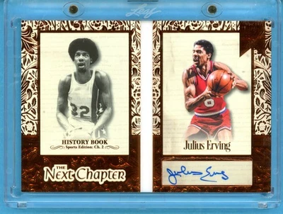 2025 Leaf History Book Julius Erving AUTO NEXT CHAPTER #23/25 - Image 1 of 3