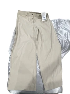 NUOVO Pantalone Lululemon Donna 32 Beige City Elegante Gamba Larga 5 Tasche HR Utilitech - Foto 1 di 9