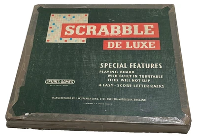 SCRABBLE DELUXE GAME : Vintage Spears Large Turntable Edition (FREE UK P&P) - Image 1 of 4