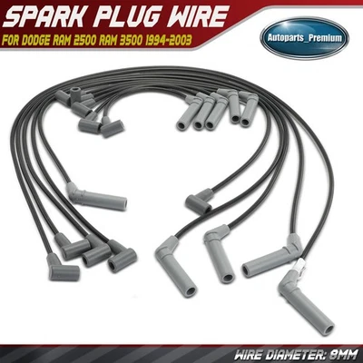 10Pcs Spark Plug Wire Set for Dodge Ram 2500 Ram 3500 1994 1995-2003 V10 8.0L - Image 1 of 4