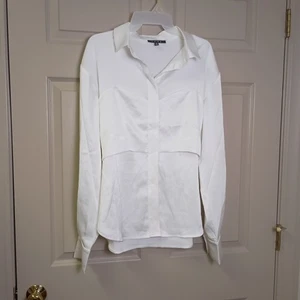 FORE Damen Bluse Größe M weiß Knopfleiste Langarm Karriere - Bild 1 von 7